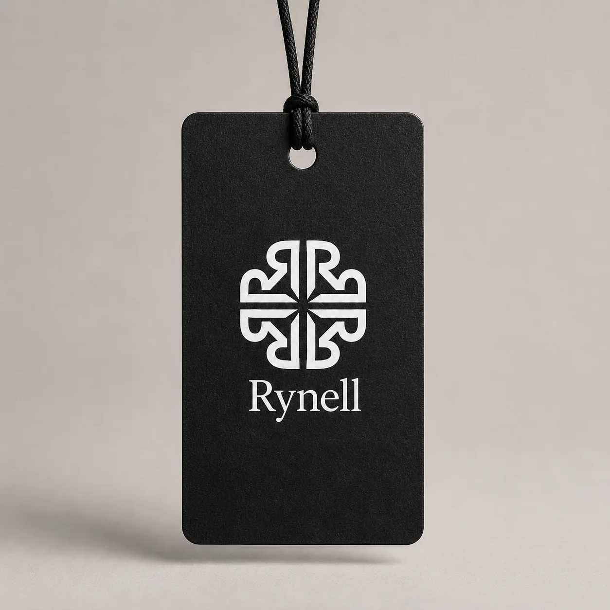 Black Rynell hang tag