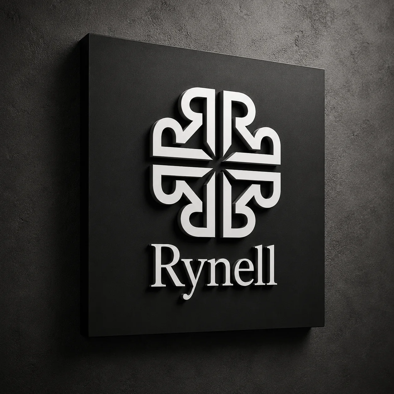 Dimensional Rynell wall sign